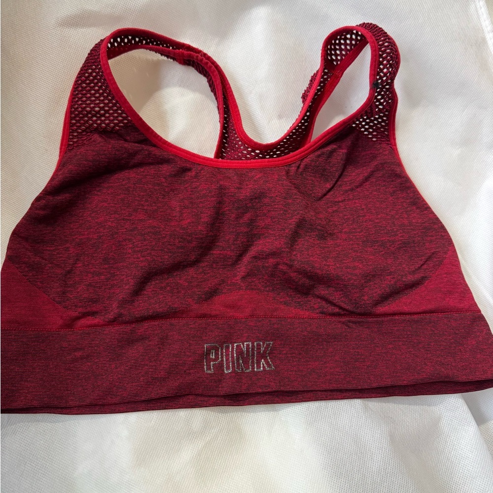 Victoria's Secret Pink and Black Sports Bra